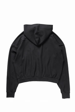 画像をギャラリービューアに読み込む, thom/krom OVERSIZED CROPPED HOODIE / STRUCTED SOFT JERSEY (BLACK)