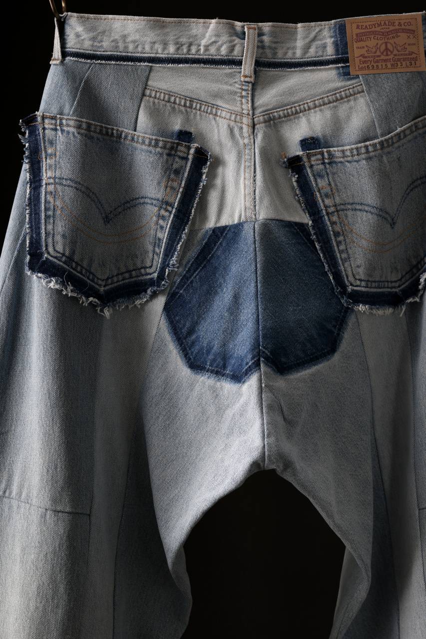 Load image into Gallery viewer, READYMADE DENIM PANTS (WIDE) / (BLUE #E)