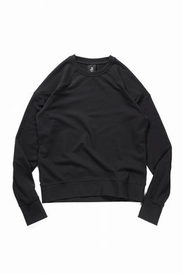 thom/krom ROUND NECK SWEAT TOP / STRUCTED SOFT JERSEY (BLACK)