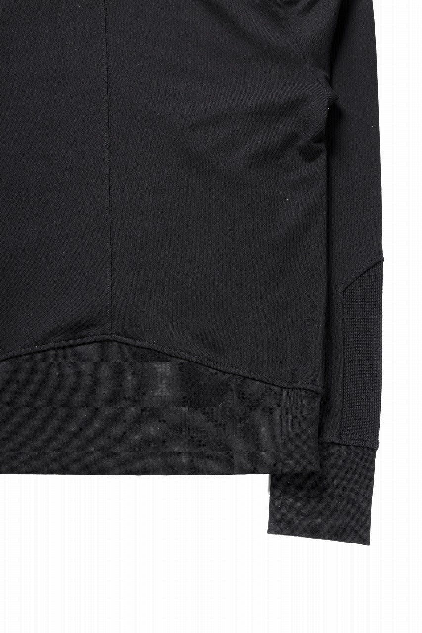 thom/krom ROUND NECK SWEAT TOP / STRUCTED SOFT JERSEY (BLACK)