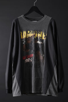 Load image into Gallery viewer, CHANGES exclusive VINTAGE REMAKE L/S TOPS (MULTI BLACK #Z)