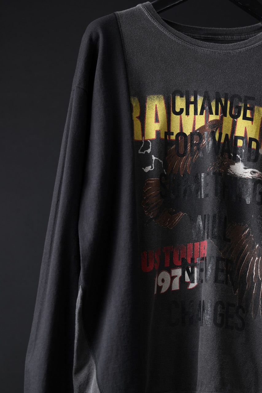 Load image into Gallery viewer, CHANGES exclusive VINTAGE REMAKE L/S TOPS (MULTI BLACK #Z)