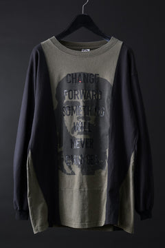 Load image into Gallery viewer, CHANGES exclusive VINTAGE REMAKE L/S TOPS (MULTI BLACK #B&#39;)