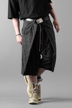 画像をギャラリービューアに読み込む, A.F ARTEFACT ZIP FOLDING TUCK SHORTS / PAISLEY JACQUARD (BLACK)