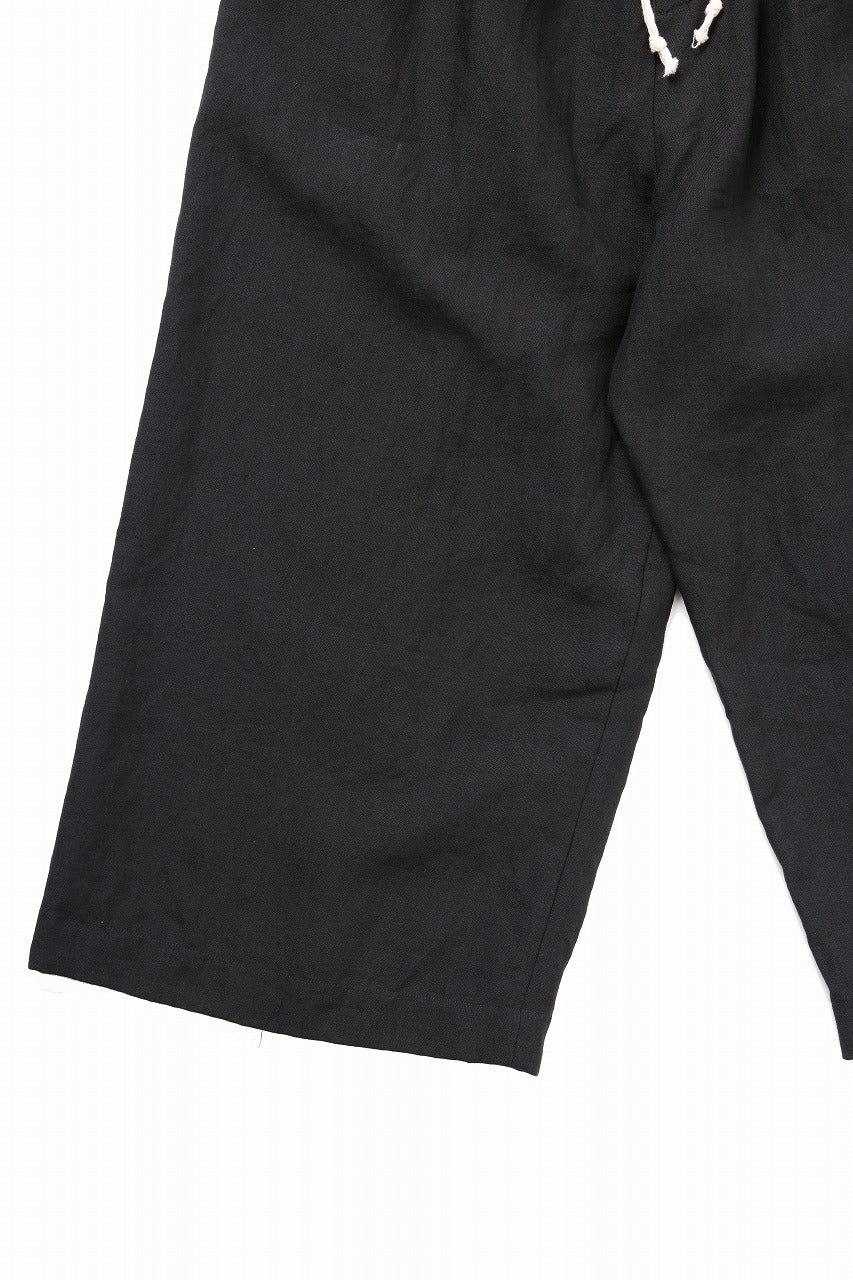 YUTA MATSUOKA baggy pants / high density canvas linen (black)