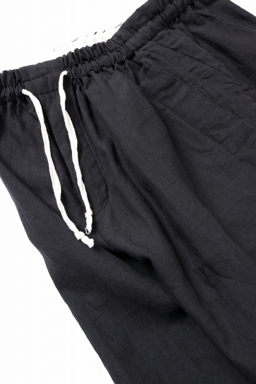 YUTA MATSUOKA baggy pants / high density canvas linen (black)