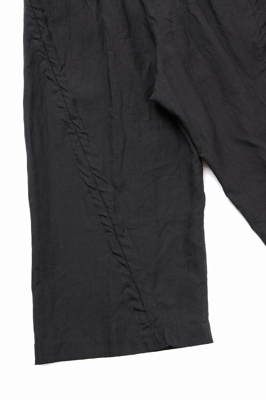 YUTA MATSUOKA baggy pants / high density canvas linen (black)