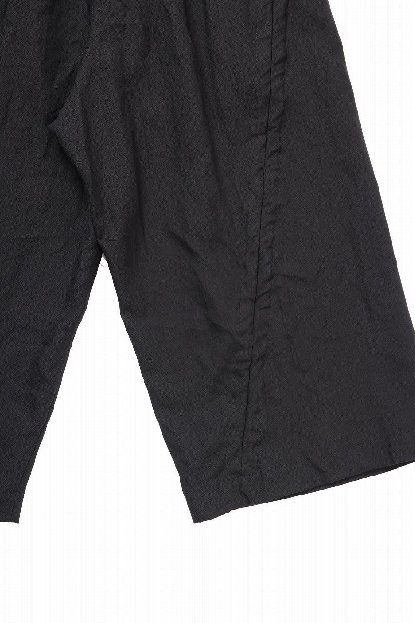 YUTA MATSUOKA baggy pants / high density canvas linen (black)