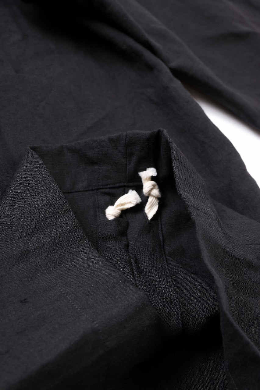 画像をギャラリービューアに読み込む, YUTA MATSUOKA baggy pants / high density canvas linen (black)