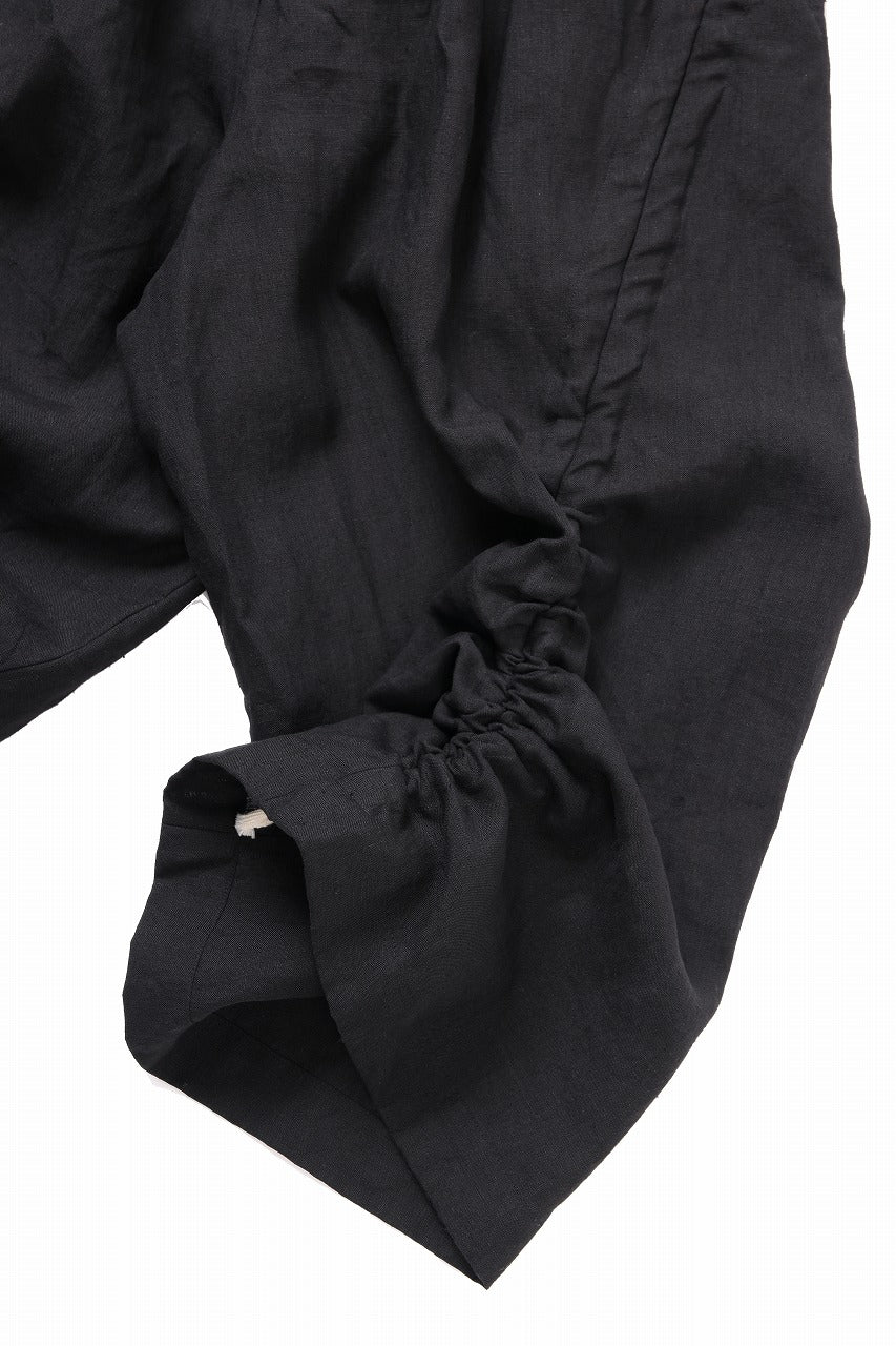 YUTA MATSUOKA baggy pants / high density canvas linen (black)