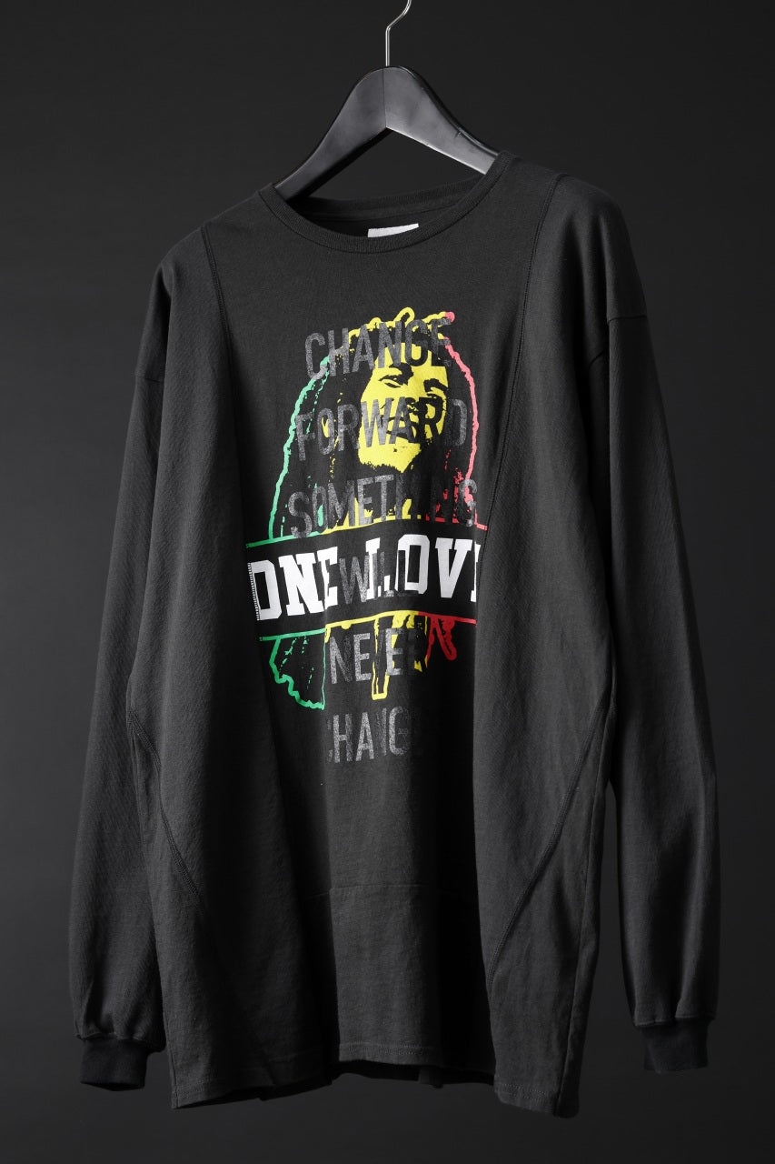 Load image into Gallery viewer, CHANGES exclusive VINTAGE REMAKE L/S TOPS (MULTI BLACK #D&#39;)