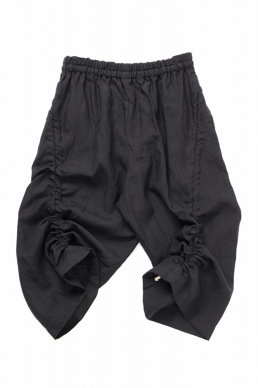 YUTA MATSUOKA baggy pants / high density canvas linen (black)