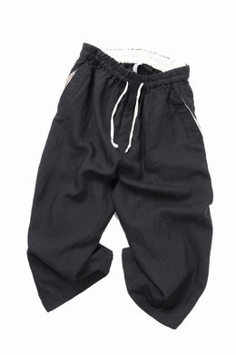 YUTA MATSUOKA baggy pants / high density canvas linen (black)