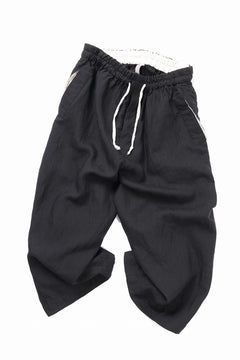 Load image into Gallery viewer, YUTA MATSUOKA baggy pants / high density canvas linen (black)