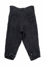 Load image into Gallery viewer, YUTA MATSUOKA cropped pants / medium white dyed linen (blue black)