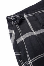 画像をギャラリービューアに読み込む, Y&#39;s ZIP POCKET TAPERED PANTS / LINEN PLAID (BLACK)