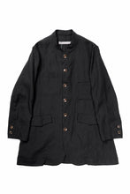 画像をギャラリービューアに読み込む, YUTA MATSUOKA long jacket / high density canvas linen (black)