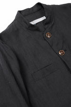 画像をギャラリービューアに読み込む, YUTA MATSUOKA long jacket / high density canvas linen (black)