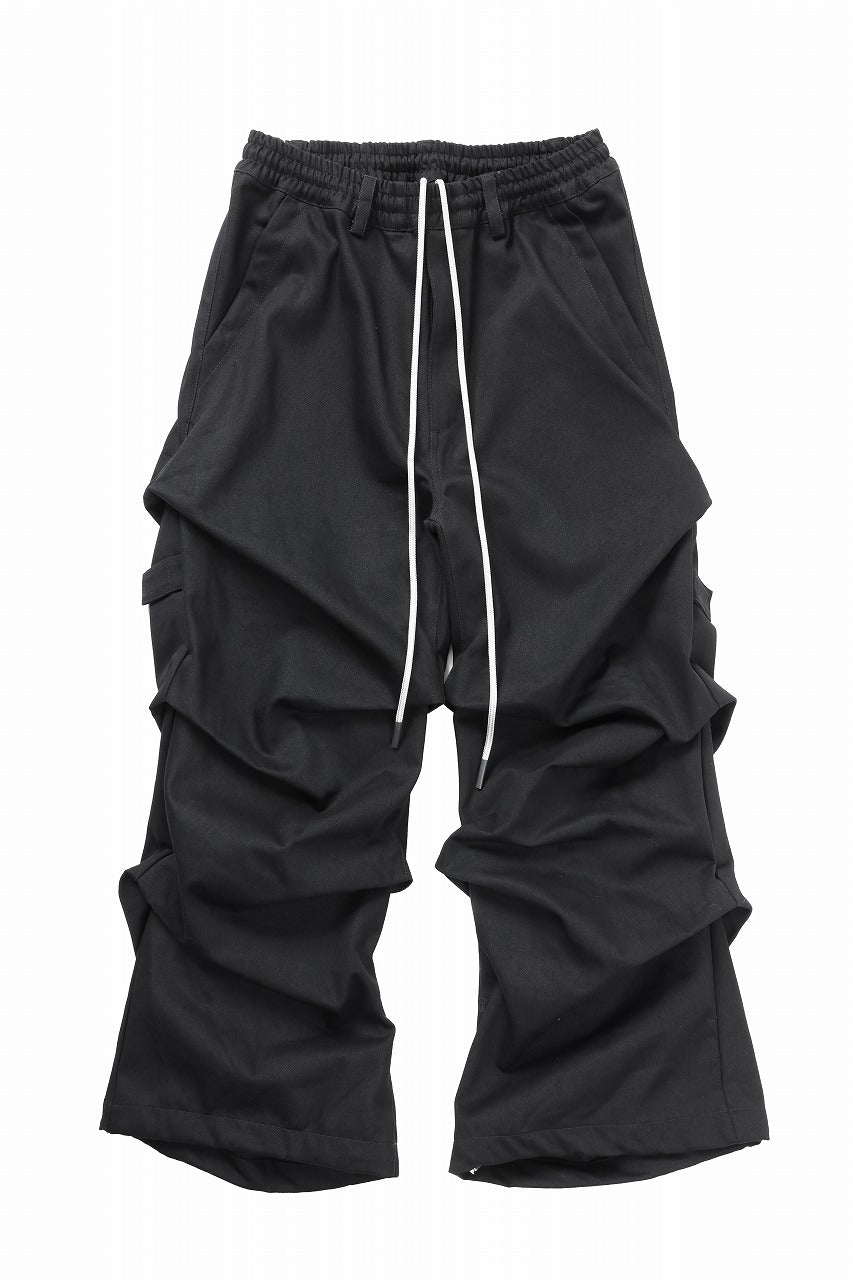 A.F ARTEFACT EXTREME WIDE BAGGY PANTS / PURE DENIM (BLACK)