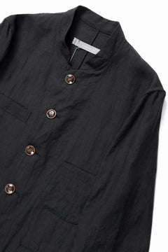 画像をギャラリービューアに読み込む, YUTA MATSUOKA long jacket / high density canvas linen (black)