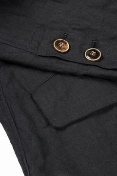 画像をギャラリービューアに読み込む, YUTA MATSUOKA long jacket / high density canvas linen (black)