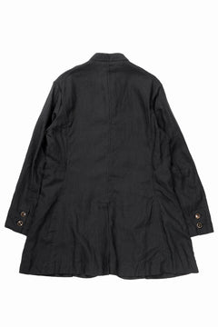 画像をギャラリービューアに読み込む, YUTA MATSUOKA long jacket / high density canvas linen (black)