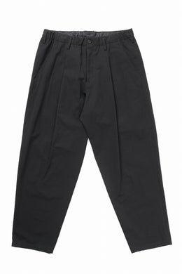 Y's for men WAIST STRING PANTS / UNEVEN YARN C/L CANVAS (BLACK)