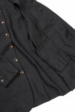 画像をギャラリービューアに読み込む, YUTA MATSUOKA long jacket / high density canvas linen (black)