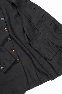 画像をギャラリービューアに読み込む, YUTA MATSUOKA long jacket / high density canvas linen (black)