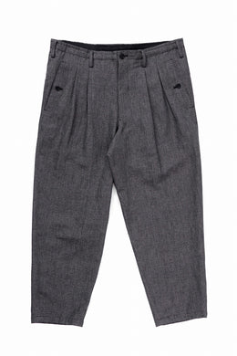 Y's for men POCKET DETAIL PANTS / HEATHER KHADI (BLACK)