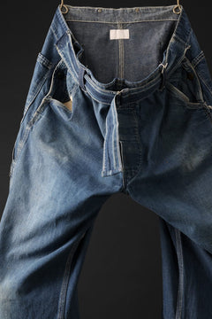 Load image into Gallery viewer, CHANGES REMAKE PAINTER DENIM PANTS with APRON PARTS (INDIGO #C)