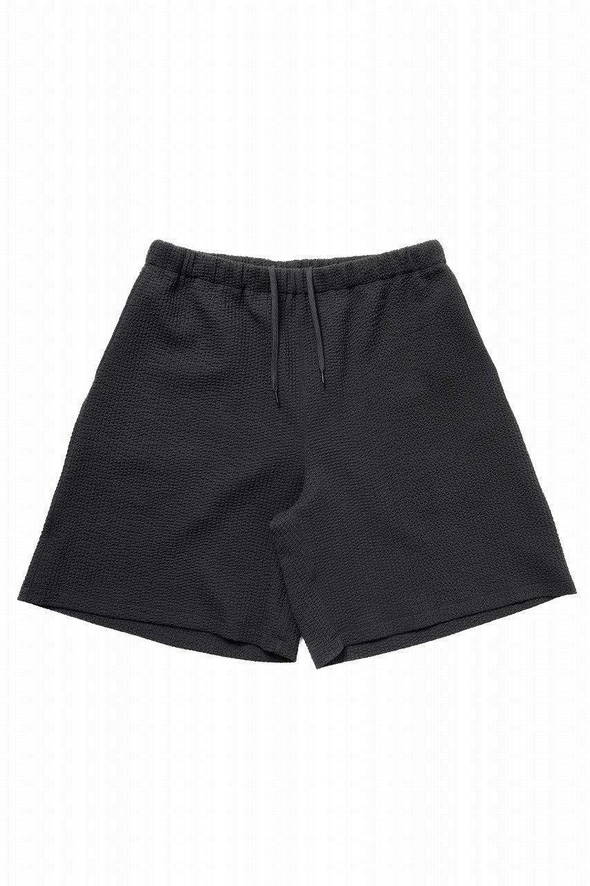 D-VEC WAFFLE KNIT SHORT PANTS (BLACK)