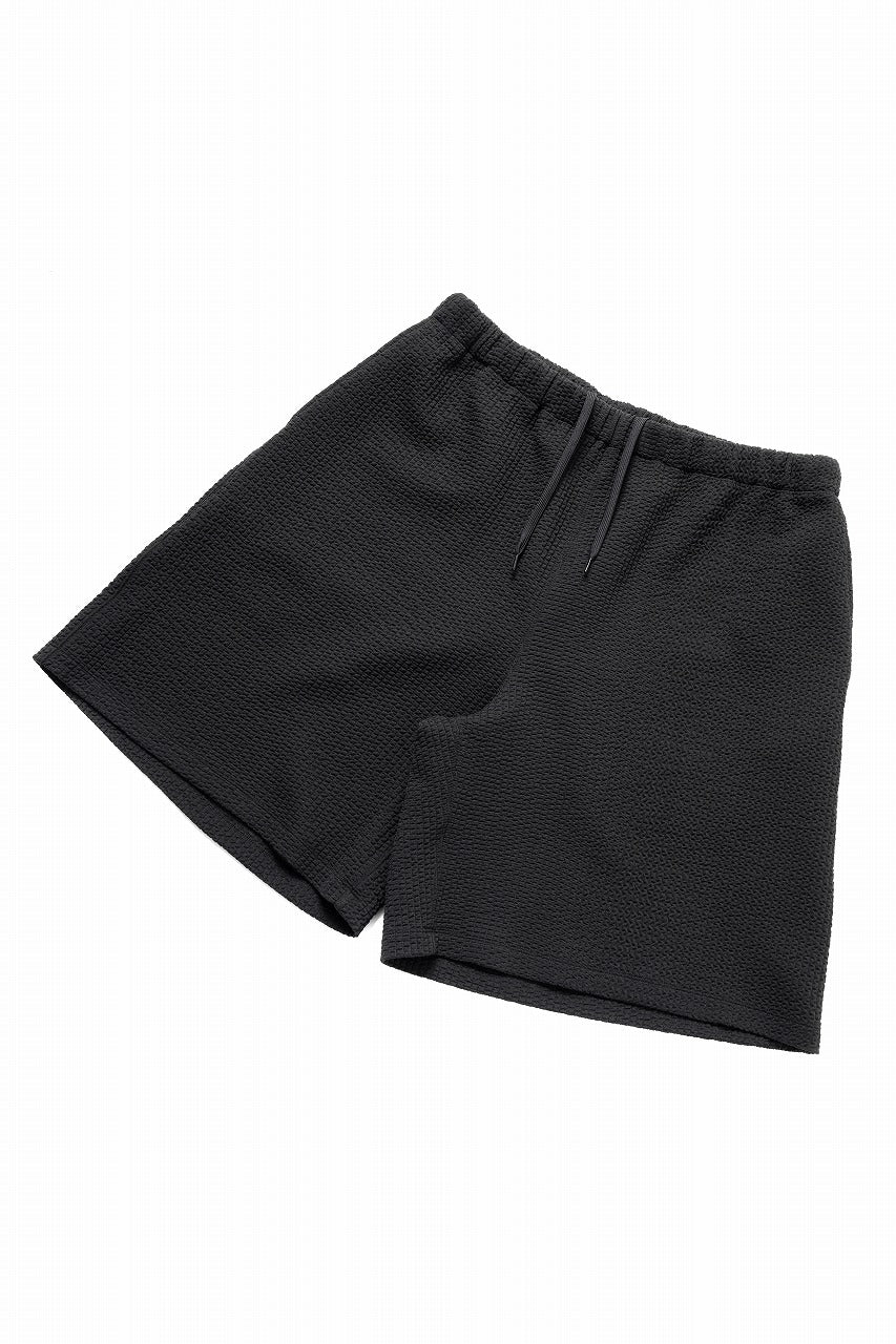 D-VEC WAFFLE KNIT SHORT PANTS (BLACK)