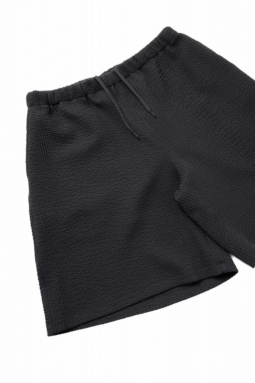 D-VEC WAFFLE KNIT SHORT PANTS (BLACK)