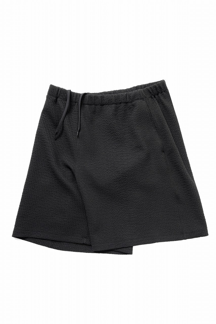 D-VEC WAFFLE KNIT SHORT PANTS (BLACK)