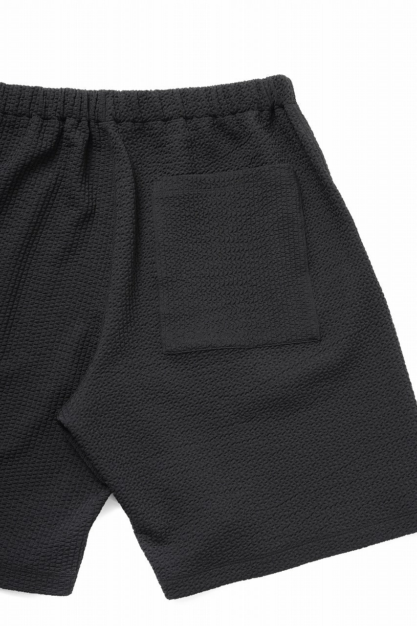 D-VEC WAFFLE KNIT SHORT PANTS (BLACK)