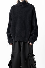 画像をギャラリービューアに読み込む, th products Mole Turtle Knit / feather mogol shaggy knit (black)