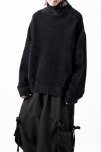 画像をギャラリービューアに読み込む, th products Mole Turtle Knit / feather mogol shaggy knit (black)