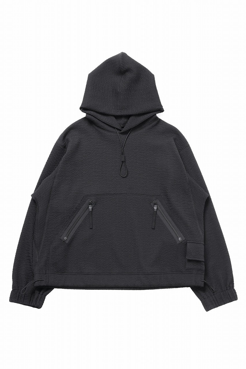 D-VEC WAFFLE KNIT PARKA (BLACK)