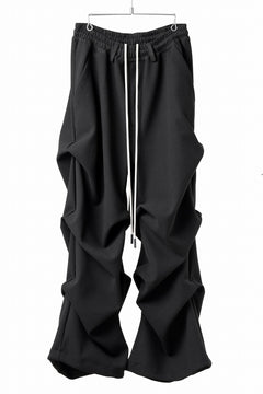 Load image into Gallery viewer, A.F ARTEFACT TUCK VOLUME BAGGY PANTS / PEs KNIT JERSEY (BLACK)