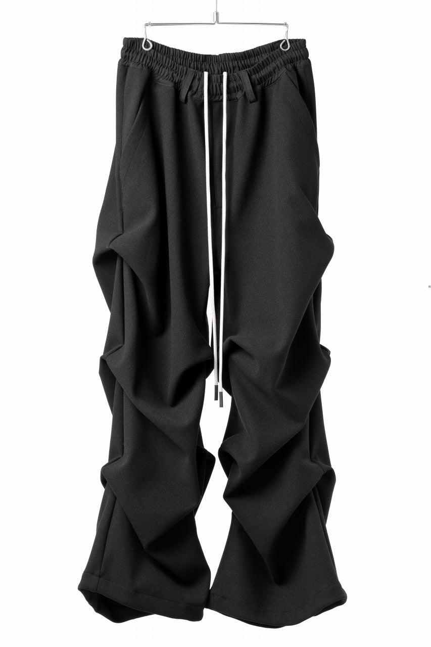 A.F ARTEFACT EXTREME WIDE BAGGY PANTS / KNIT JERSEY (BLACK)