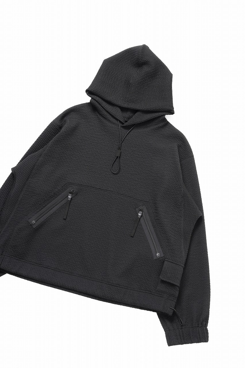 D-VEC WAFFLE KNIT PARKA (BLACK)