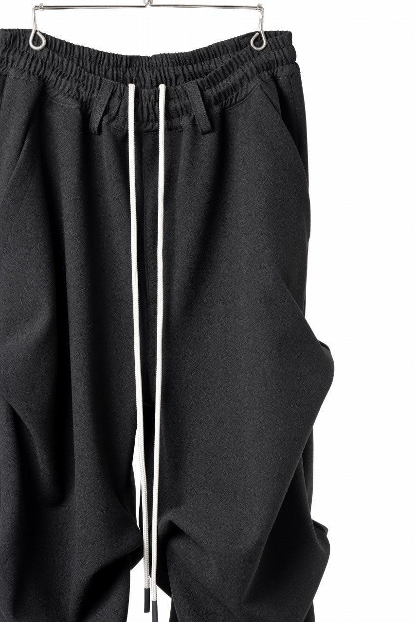 A.F ARTEFACT EXTREME WIDE BAGGY PANTS / KNIT JERSEY (BLACK)