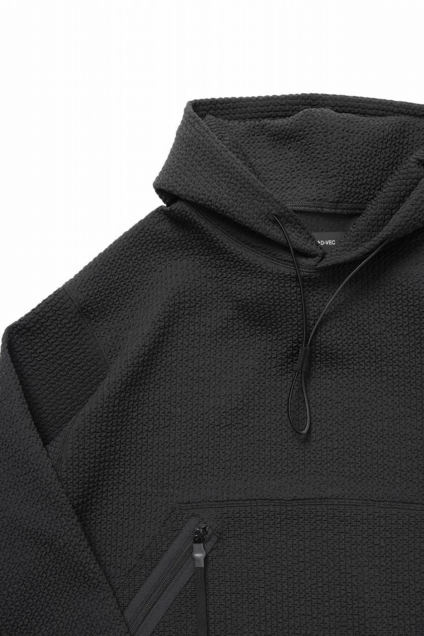 D-VEC WAFFLE KNIT PARKA (BLACK)