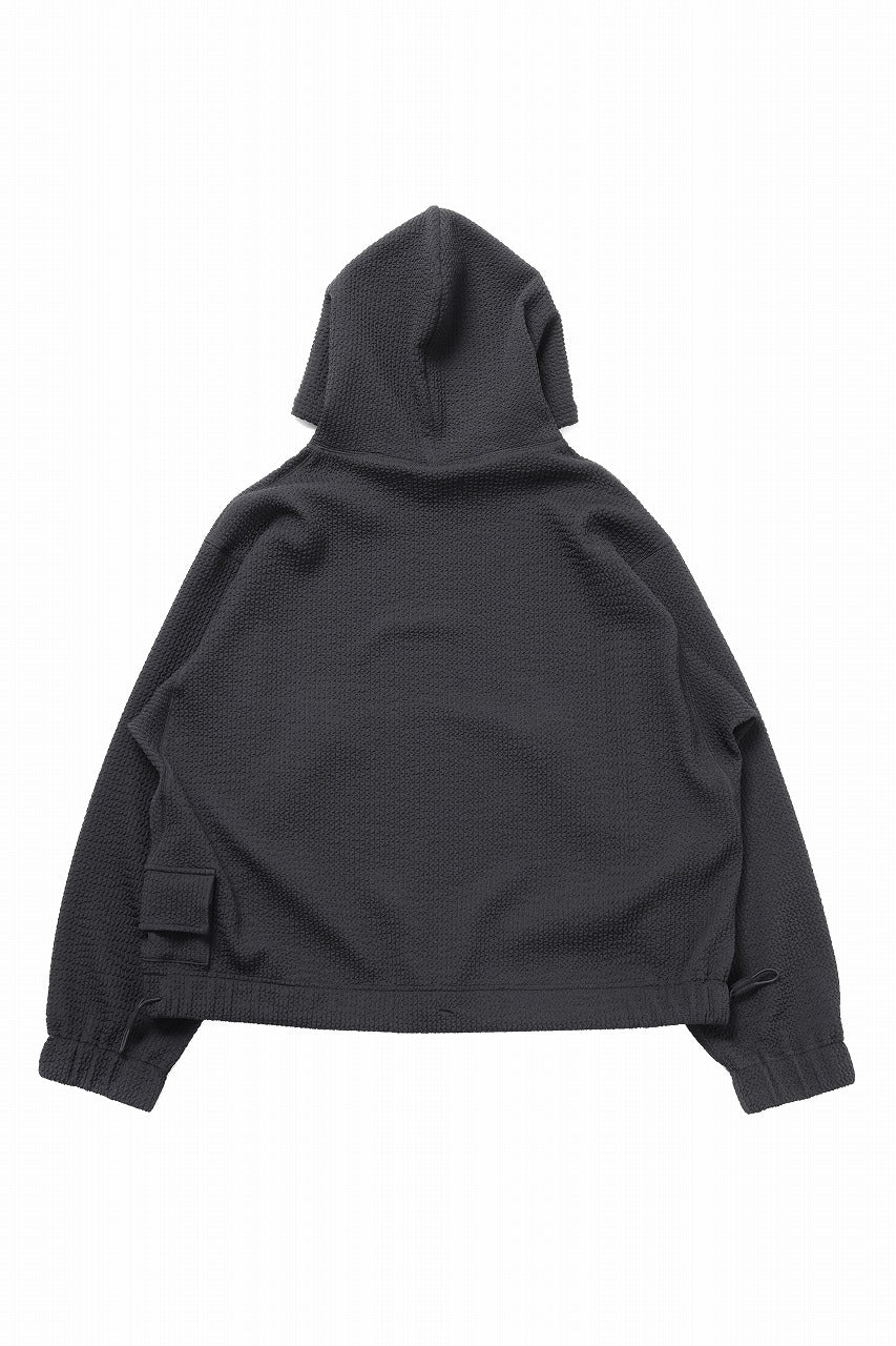 D-VEC WAFFLE KNIT PARKA (BLACK)