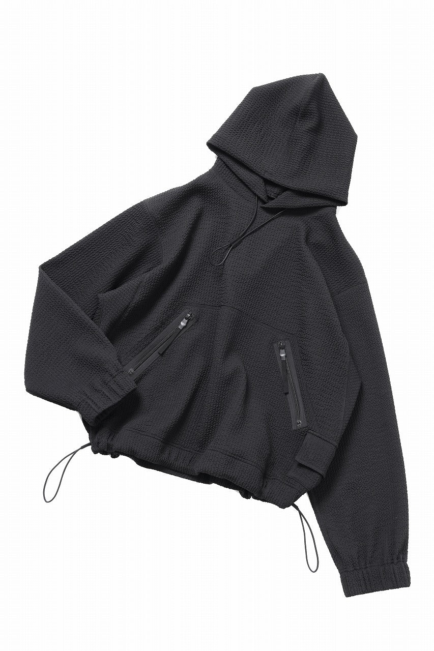 D-VEC WAFFLE KNIT PARKA (BLACK)