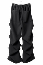 Load image into Gallery viewer, A.F ARTEFACT TUCK VOLUME BAGGY PANTS / PEs KNIT JERSEY (BLACK)