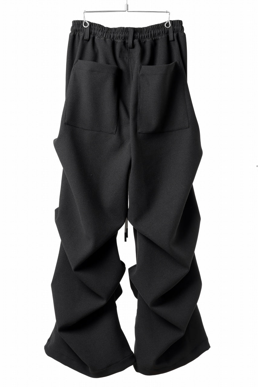 A.F ARTEFACT EXTREME WIDE BAGGY PANTS / KNIT JERSEY (BLACK)