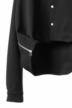 Load image into Gallery viewer, A.F ARTEFACT CROPPED SHIRT JACKET / PEs KNIT JERSEY (BLACK)