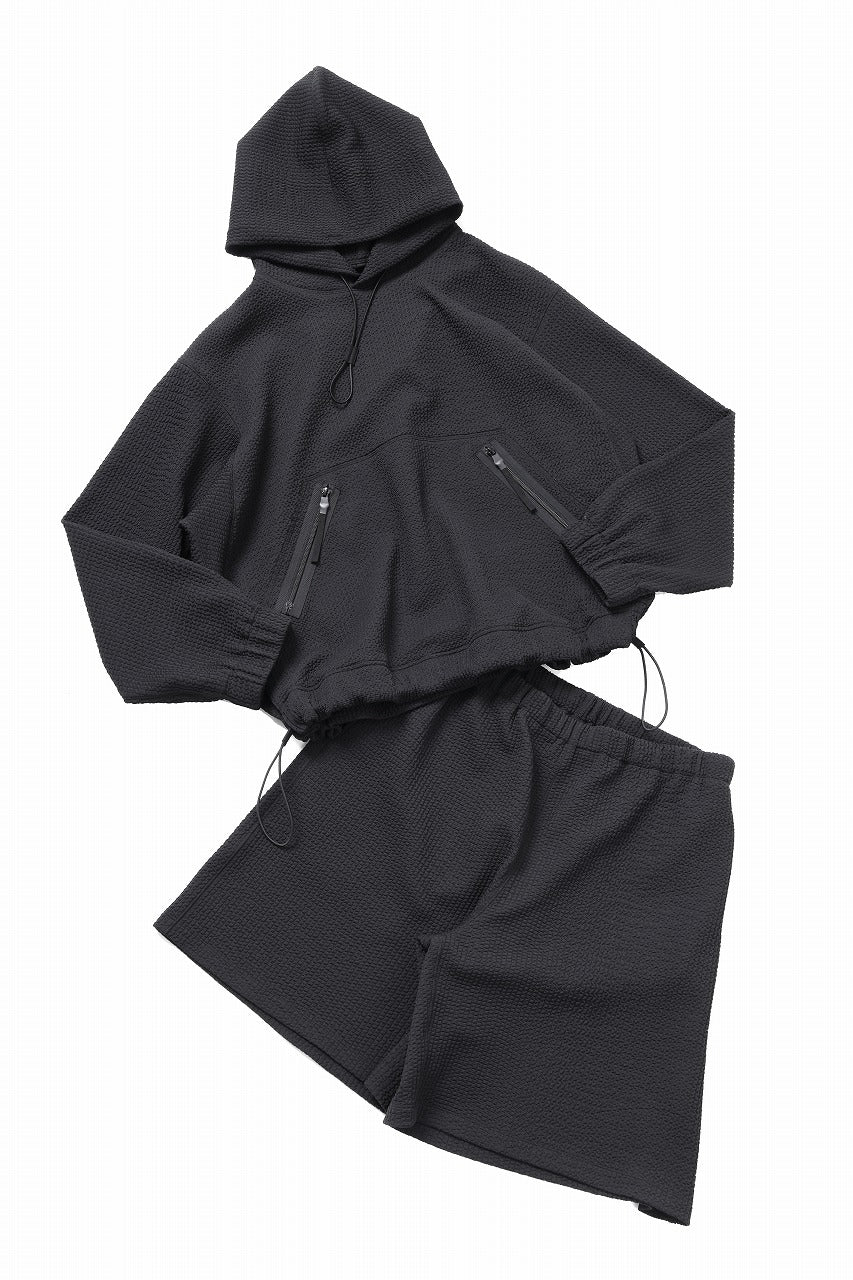 D-VEC WAFFLE KNIT PARKA (BLACK)